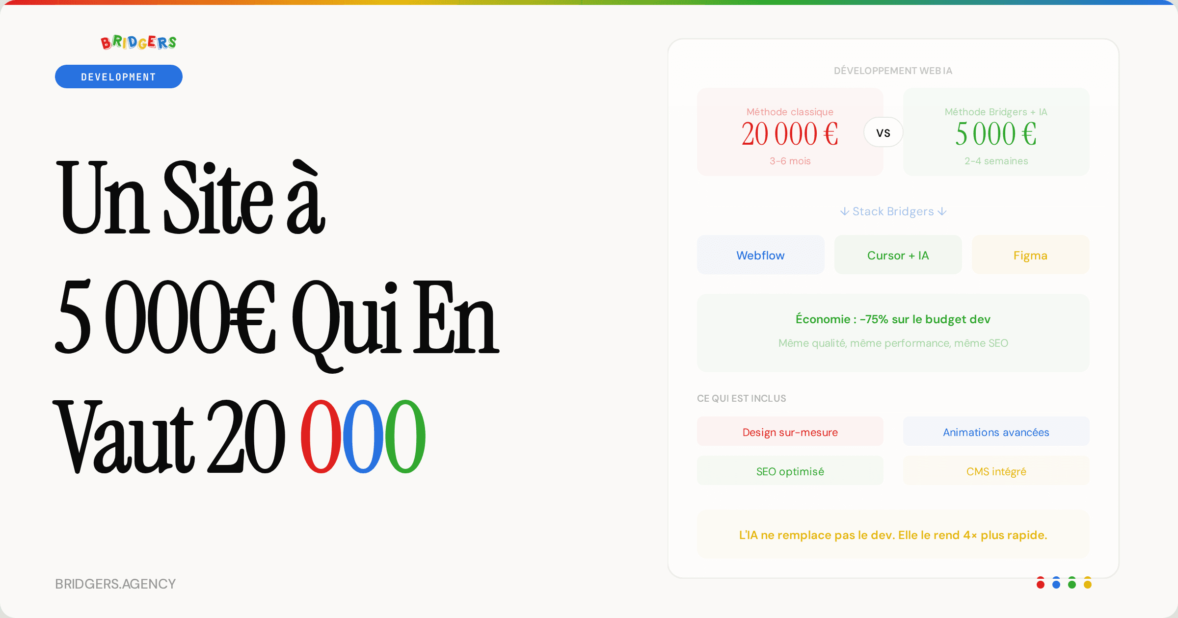 Développement Web avec l'IA : Comment On Livre des Sites à 5 000 € au Lieu de 20 000 €