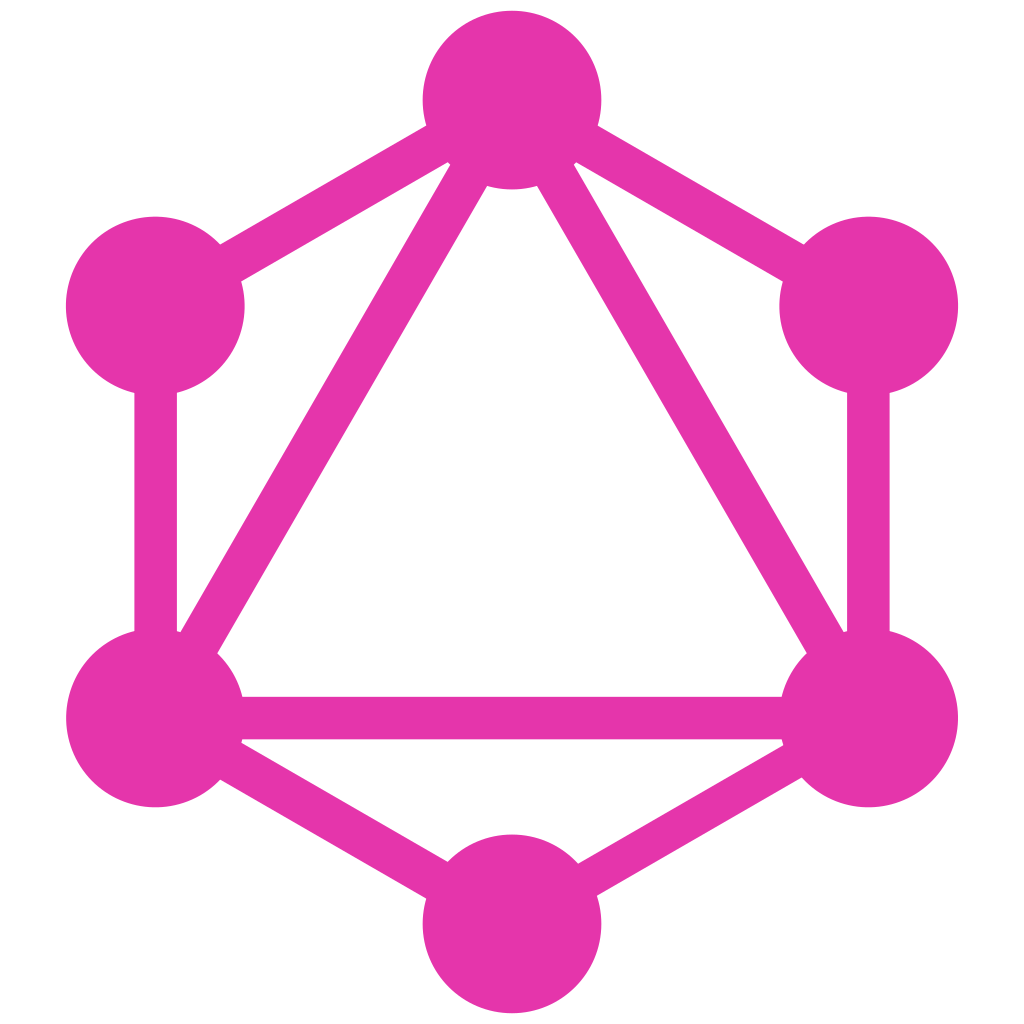 logo de la technologie GraphQL: Alternative aux API REST, crée et maintenu par Facebook en Open Source, GraphQL permet de créer et de maintenir des API rapidement qui sont performantes et optimisées
